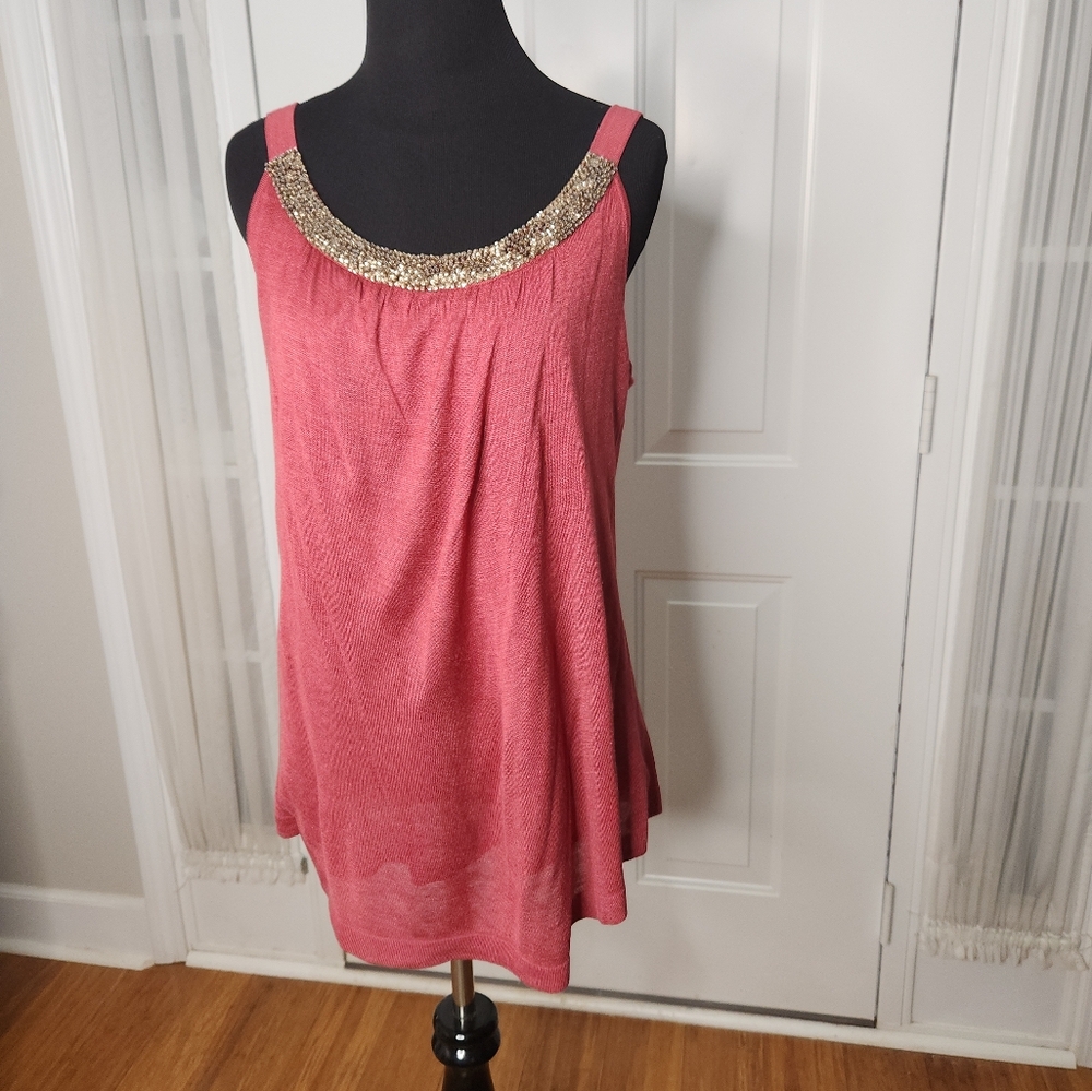 Nic + Zoe Sequin Sweater Tank Top‎  Size XL